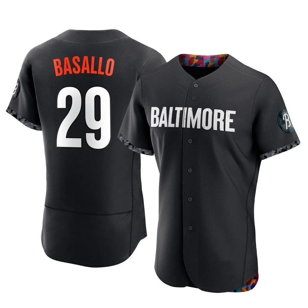 Baltimore Orioles #29 Samuel Basallo Player Black CONTON City Connect Limited Elite Home Game Stitched Jerseys