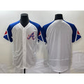 Atlanta Braves Blank White CONTON 2023 City Connect Flex Base Stitched Jersey