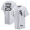 Chicago White Sox #25 Andrew Vaughn Player White CONTON Stripe Home Game Stitched Jerseys