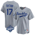 Los Angeles Dodgers #17 Shohei Ohtani Player Gray CONTON World Series Meet Game Limited Home Stitched Jerseys