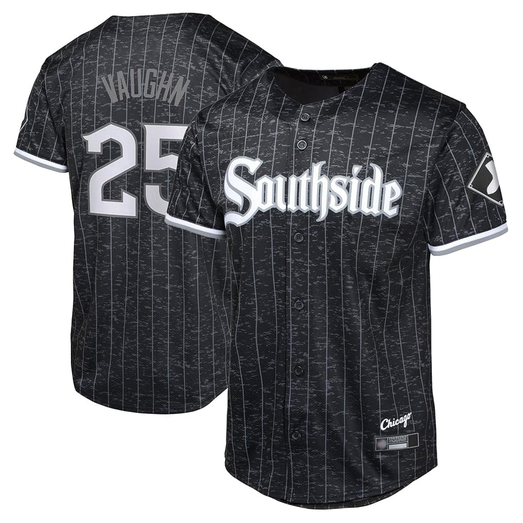 Chicago White Sox #25 Andrew Vaughn Player Black CONTON City Connect Home Game Stitched Jerseys
