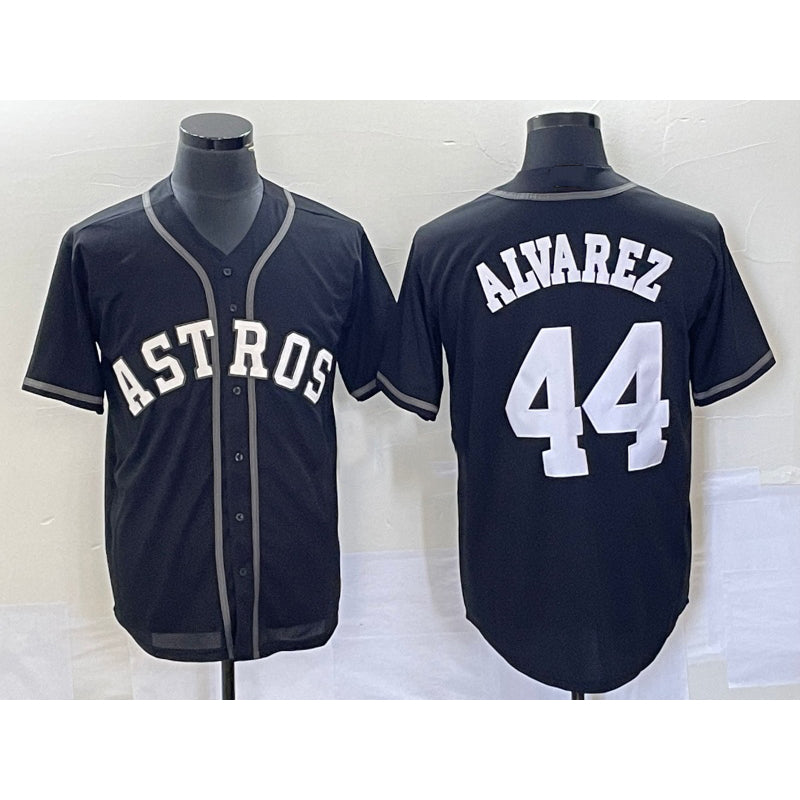 Houston Astros #44 Yordan Alvarez Black CONTON Cool Base Stitched Jersey