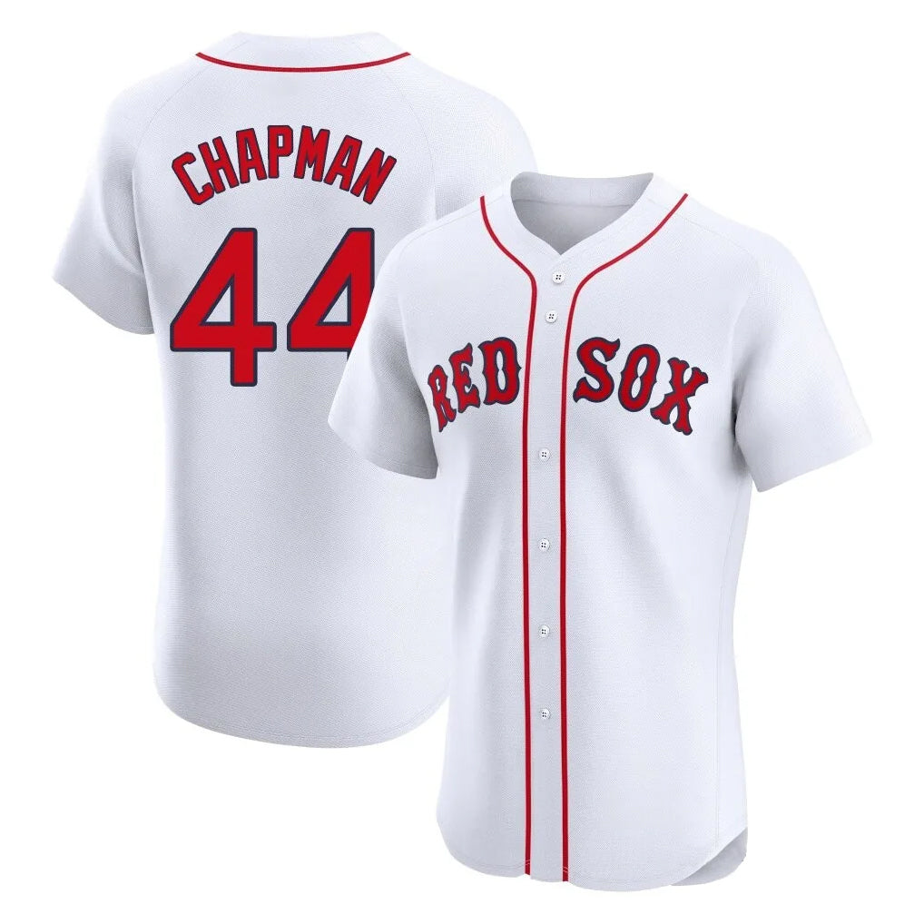 Boston Red Sox #44 Aroldis Chapman Player White CONTON Limited Elite Home Game Stitched Jerseys1