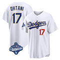 Los Angeles Dodgers #17 Shohei Ohtani Player Gold White CONTON World Series Meet 2026 Collection Stadium Limited Stitched Jerseys
