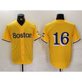 Boston Red Sox #16 Jarren Duran Gold CONTON City Connect Stitched Jersey