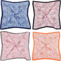 4PCS Head Scarf for Women 35” Silk Feel Hair Scarf | Satin Neck Scarfs, Square Bandana Hair Wraps, Head Scarves for Sleeping, Travel, Hair Protection, Daily Wear