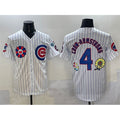Chicago Cubs #4 Pete Crow-Armstrong White CONTON 2025 Tokyo Series Limited Stitched Jersey