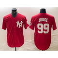 New York Yankees #99 Aaron Judge Red CONTON Fashion Cool Base Jersey