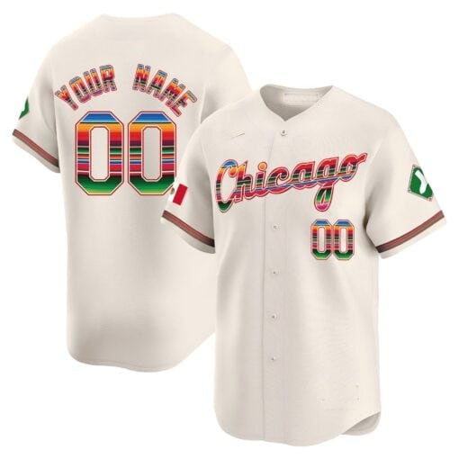 Custom Chicago White Sox Mexico Vapor Premier Limited Jersey V3- Cream CONTON