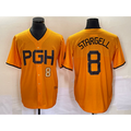 Pittsburgh Pirates #8 Willie Stargell Number Gold CONTON 2023 City Connect Stitched Jersey