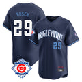 Chicago Cubs #29 Michael Busch Player Navy CONTON City Connect 150th Anniversary Limited Home Stitched Jerseys