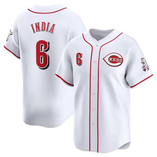 Cincinnati Reds #6 Jonathan India White CONTON Home Limited Stitched Jersey