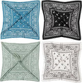 4PCS Head Scarf for Women 35” Silk Feel Hair Scarf | Satin Neck Scarfs, Square Bandana Hair Wraps, Head Scarves for Sleeping, Travel, Hair Protection, Daily Wear