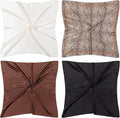 4PCS Head Scarf for Women 35” Silk Feel Hair Scarf | Satin Neck Scarfs, Square Bandana Hair Wraps, Head Scarves for Sleeping, Travel, Hair Protection, Daily Wear