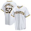 Pittsburgh Pirates #57 Bubba Chandler White CONTON Home Replica Jersey