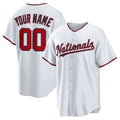 Custom Washington Nationals White CONTON Home Replica Jersey