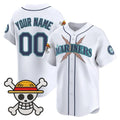 Custom Seattle Mariners x One Piece White CONTON Vapor Premier Limited Jersey - Stitched
