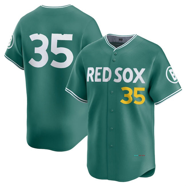 Boston Red Sox #35 Garrett Crochet Green CONTON 2025 City Connect Limited Stitched Jersey
