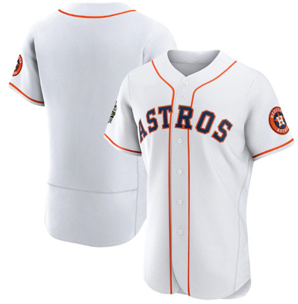 Houston Astros Blank White CONTON 2022 World Series Flex Base Stitched Jersey