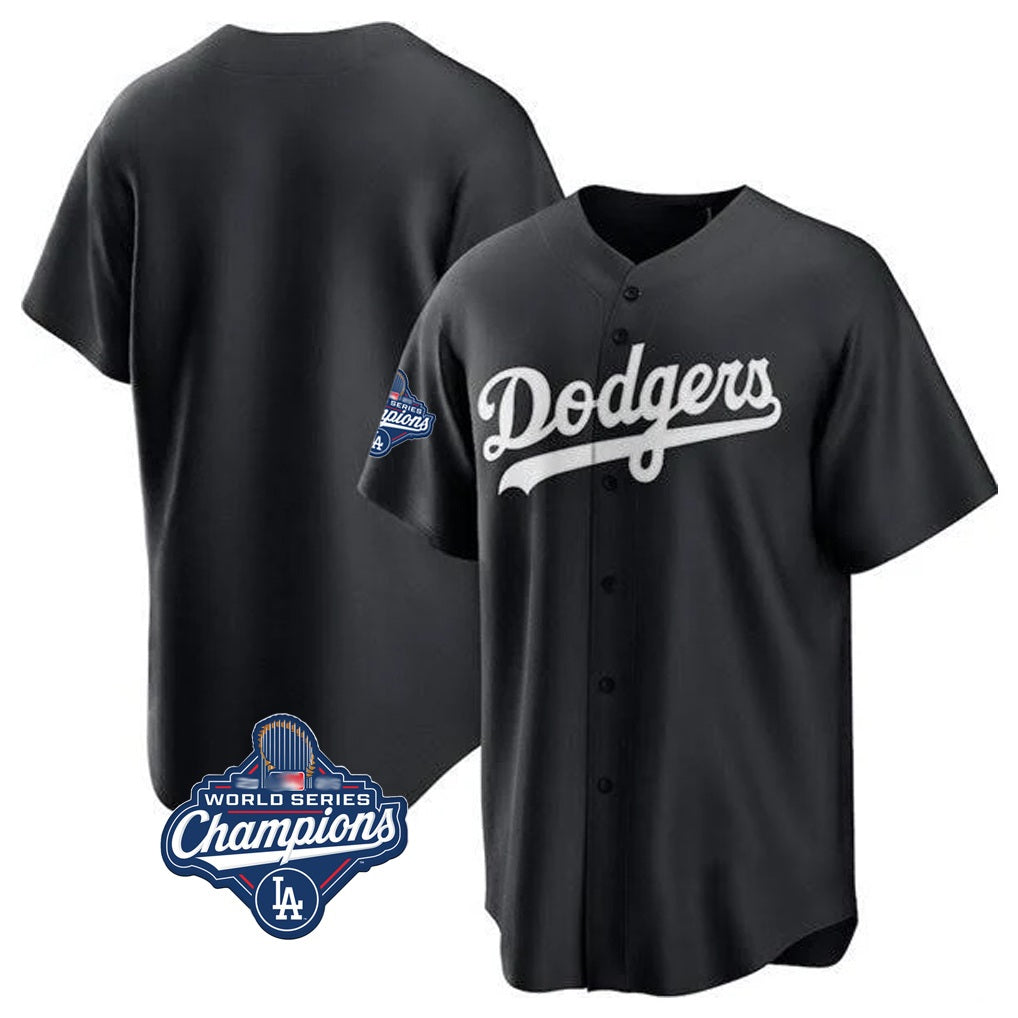 Los Angeles Dodgers Blank Player Black CONTON Pitch Fashion World Series Meet T-shirt Stitched Jerseys
