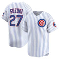 Chicago Cubs #27 Seiya Suzuki White CONTON Home Limited Player Jersey