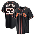 Houston Astros #53 Cristian Javier Player Black CONTON Fashion Out Home Game Stitched Jerseys