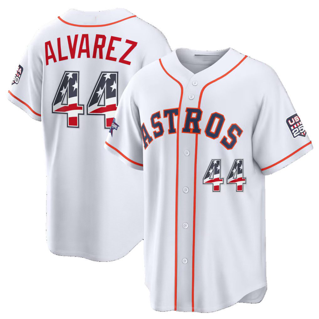 Houston Astros #44 Yordan Alvarez 2026 All-Star Edition Stars & Stripes White CONTON Stadium Jersey