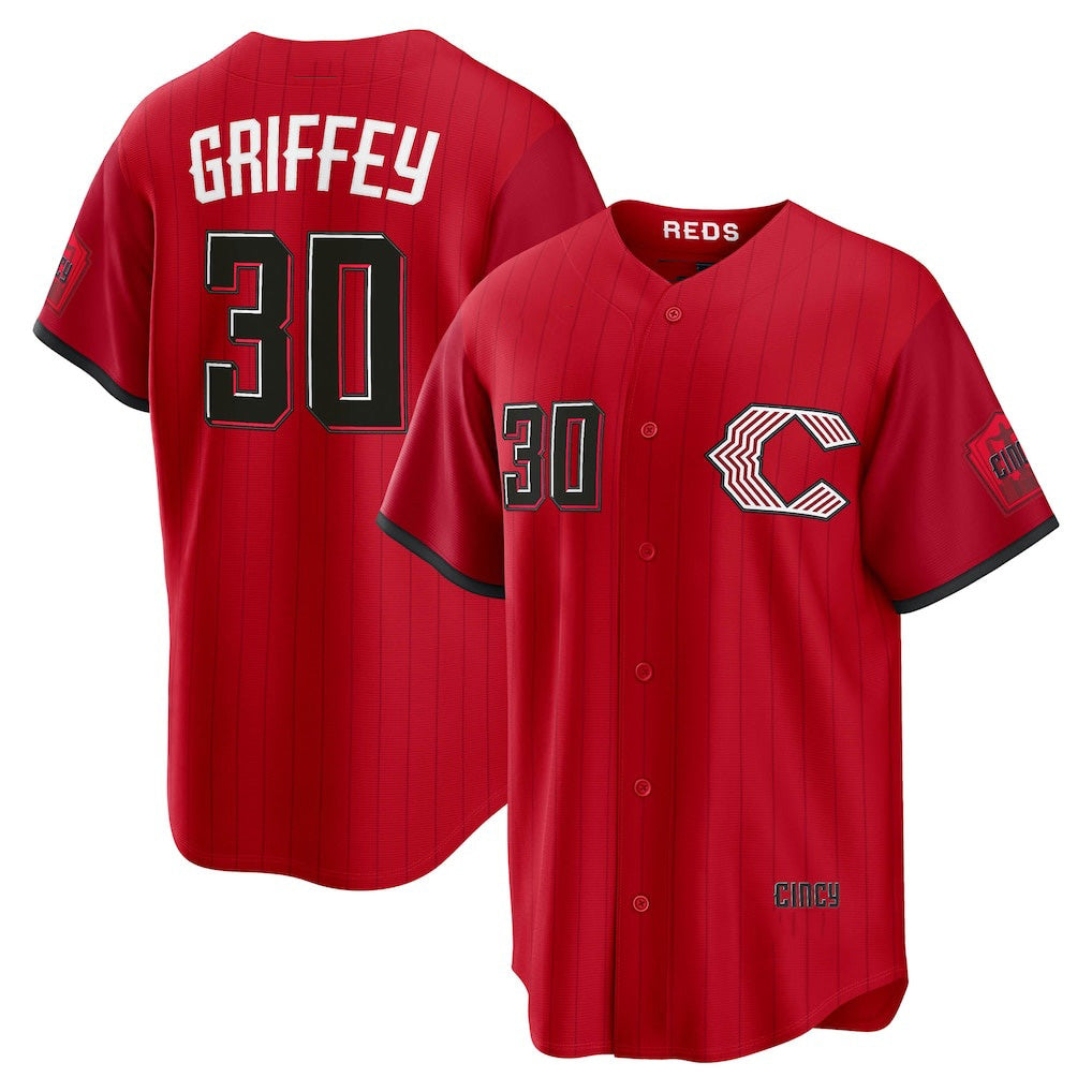 Cincinnati Reds #30 Ken Griffey Jr. Red CONTON 2026 City Connect Stadium Jersey