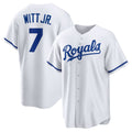 Kansas City Royals #7 Bobby Witt Jr. White CONTON Home Replica Player Jersey