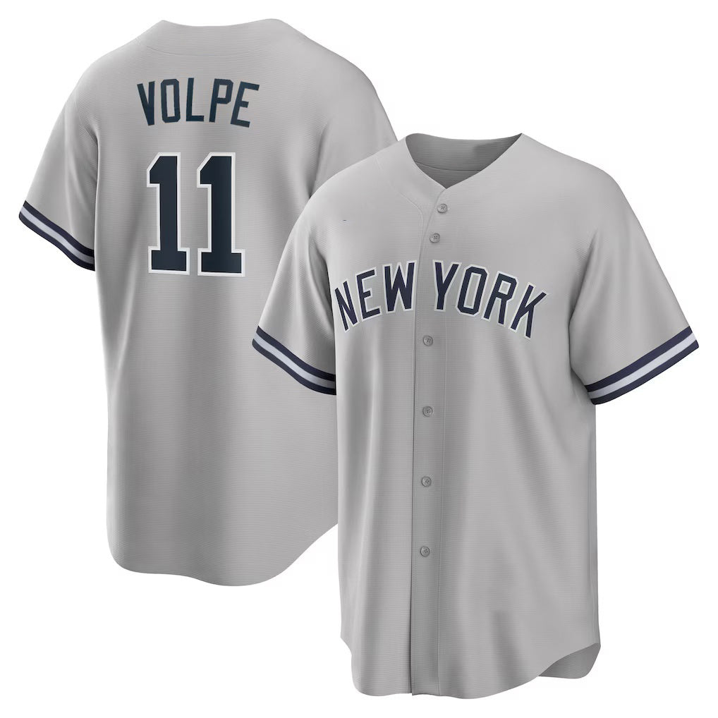 New York Yankees #11 Anthony Volpe Gray CONTON Road Replica Jersey