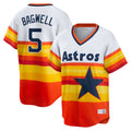 Houston Astros #5 Jeff Bagwell White CONTON Home Cooperstown Collection Player Jersey