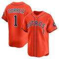 Houston Astros #1 Carlos Correa Orange CONTON Alternate Limited Player Jersey