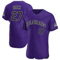 Colorado Rockies #27 Jordan Beck Player Purple CONTON Limited Elite Home Stitched Jerseys
