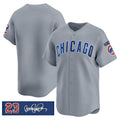 Chicago Cubs Blank Gray CONTON 'Ryne Sandberg Tribute' Vapor Limited V3 Stitched Jersey
