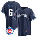 Chicago Cubs #6 Matt Shaw Player Navy CONTON 150th Anniversary City Connect Home Game Stitched Jerseys