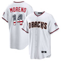 Arizona Diamondbacks #14 Gabriel Moreno Player White CONTON USA 250 Fourth of July Home Game Stitched Jerseys