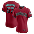 Arizona Diamondbacks #57 Eduardo Rodriguez Player Red CONTON Limited Elite Home Game Stitched Jerseys