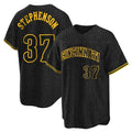 Cincinnati Reds #37 Tyler Stephenson Player Black CONTON Snake Skin City Home Stitched Jerseys