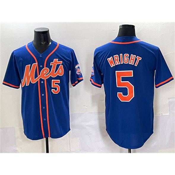 New York Mets #5 David Wright Blue CONTON Cool Base Stitched Jersey