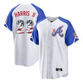 Atlanta Braves #23 Michael Harris II Player White CONTON USA 250 Fourth Of July City Connect Home Game Stitched Jerseys