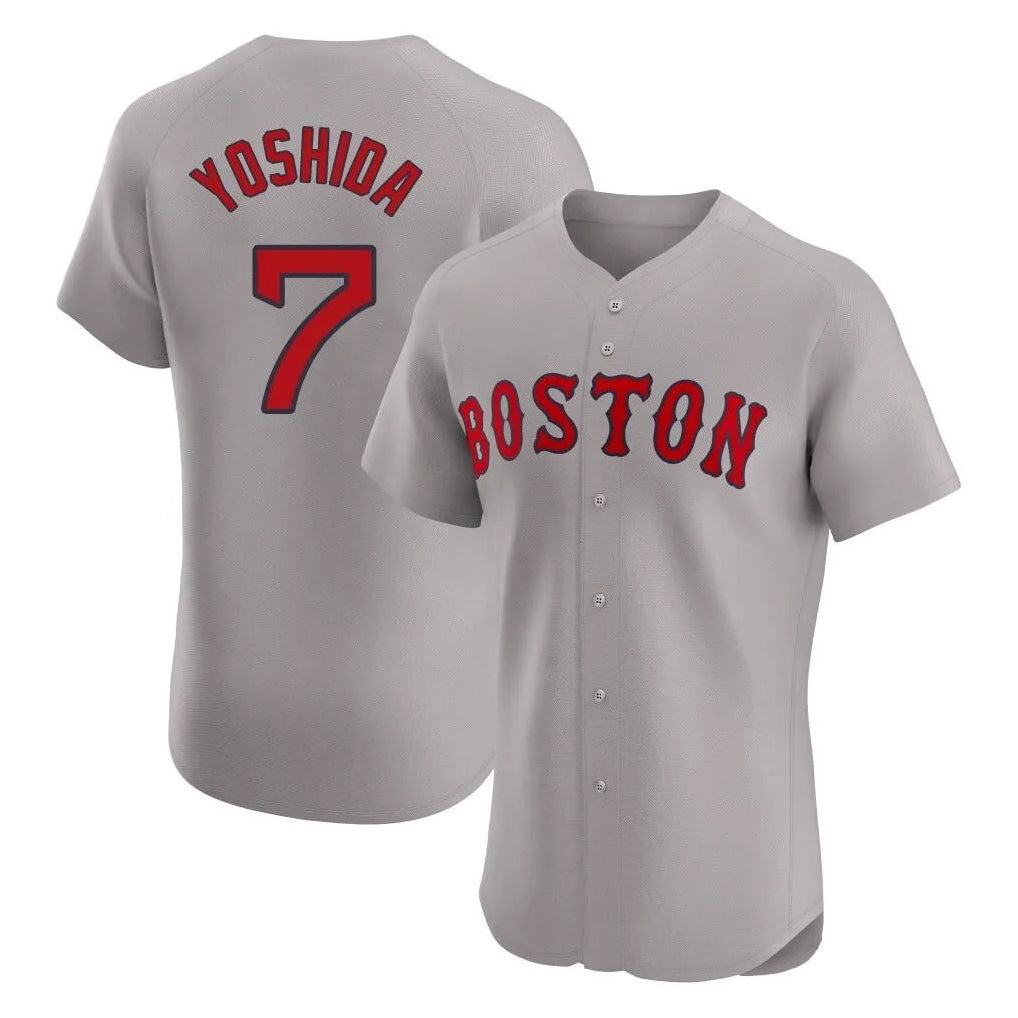 Boston Red Sox #7 Masataka Yoshida Player Gray CONTON Road Limited Elite Home Game Stitched Jerseys1