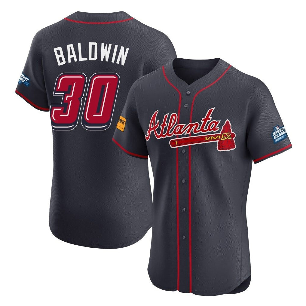 Atlanta Braves #30 Drake Baldwin Player Navy CONTON 2025 Speedway Classic Limited Elite Home Game Stitched Jerseys