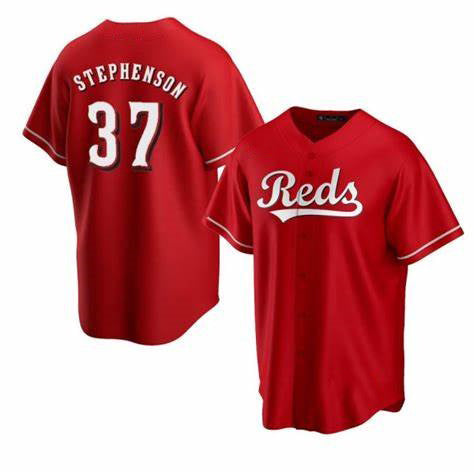 Cincinnati Reds #37 Tyler Stephenson Red CONTON Cool Base Jersey