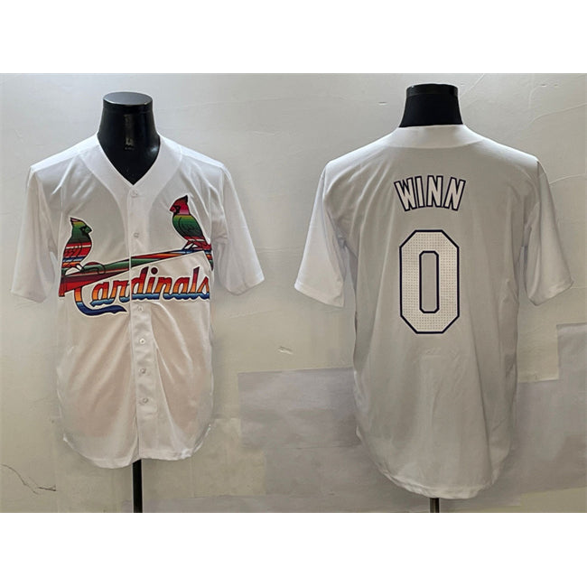 St. Louis Cardinals #0 Masyn Winn White CONTON Cool Base Stitched Jersey