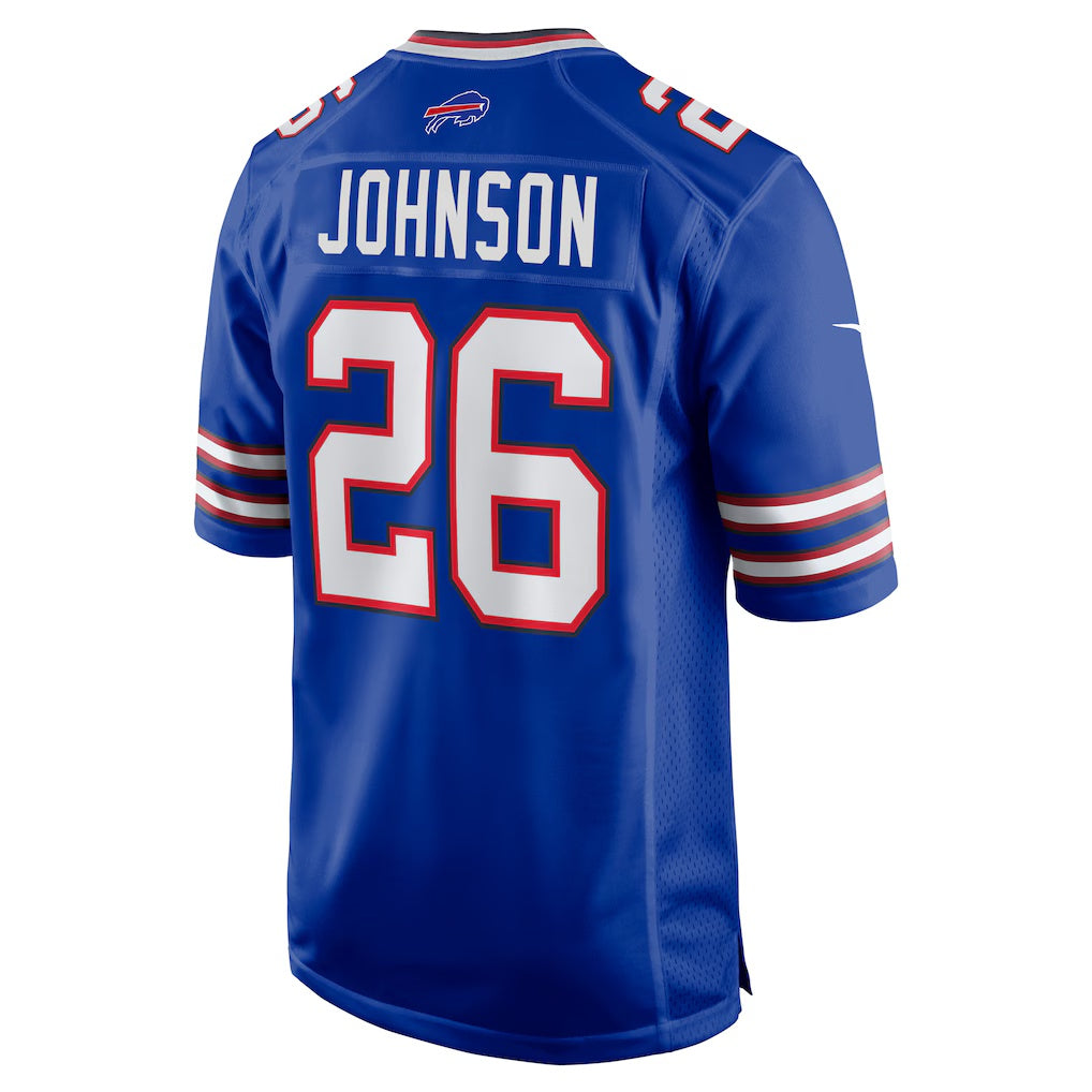 B.Bills #26 Ty Johnson Royal CONTON Team Game Jersey