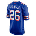 B.Bills #26 Ty Johnson Royal CONTON Team Game Jersey