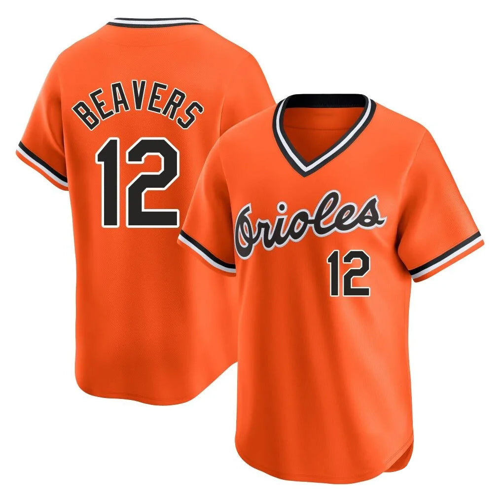 Baltimore Orioles #12 Dylan Beavers Player Orange CONTON T-shirt Limited Home Game Stitched Jerseys