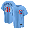 Chicago Cubs #31 Greg Maddux Player Light Blue CONTON Home Game Stitched Jerseys