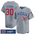Chicago Cubs #30 Kyle Tucker Gray CONTON 'Ryne Sandberg Tribute' Vapor Limited V3 Stitched Jersey