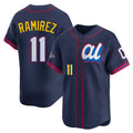 Cleveland Guardians #11 Jose Ramirez Player Navy CONTON American League All-Star Edition Limited Home Stitched Jerseys